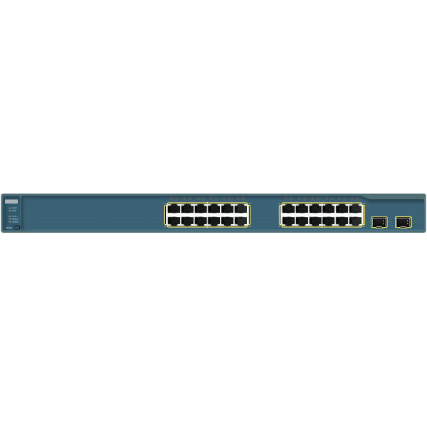 SVG Gigabit Layer 3 Switch Vector Clip Art