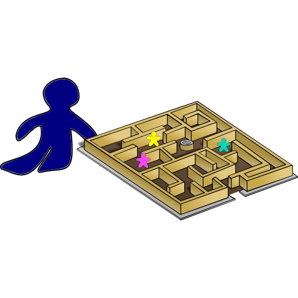 SVG Ginger breads in labyrinth
