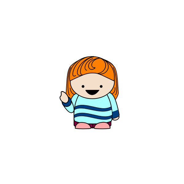 SVG Ginger cartoon girl