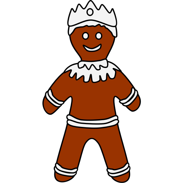 SVG Gingerbread cookie in male shape