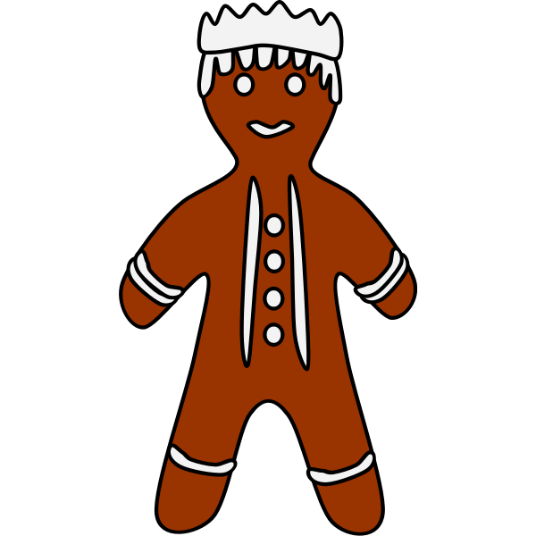 SVG Gingerbread king illustration