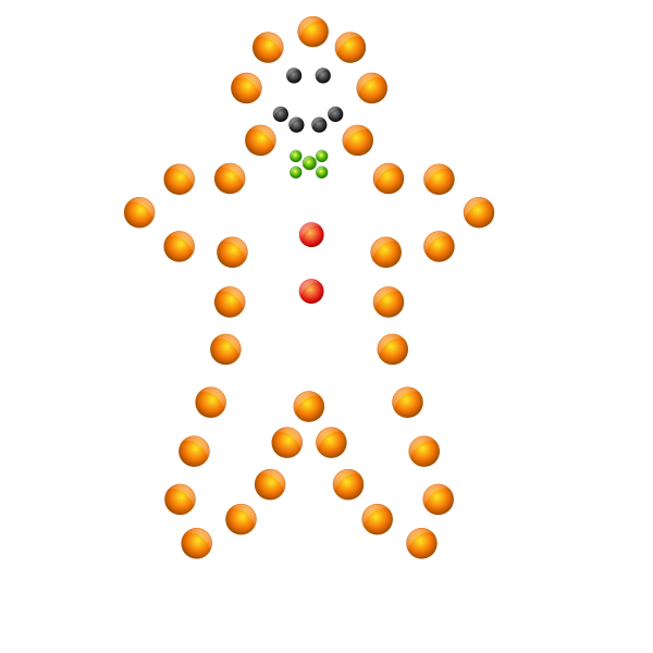SVG Gingerbread Man in Lights Vector