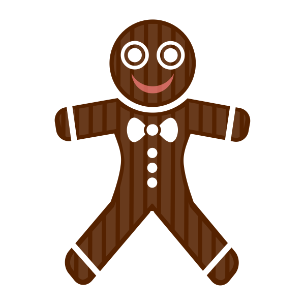 SVG Gingerbread man vector image