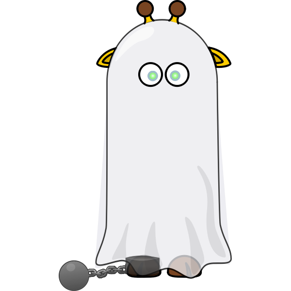 SVG Giraffe ghost vector drawing