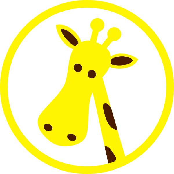 SVG Giraffe head logo vector image