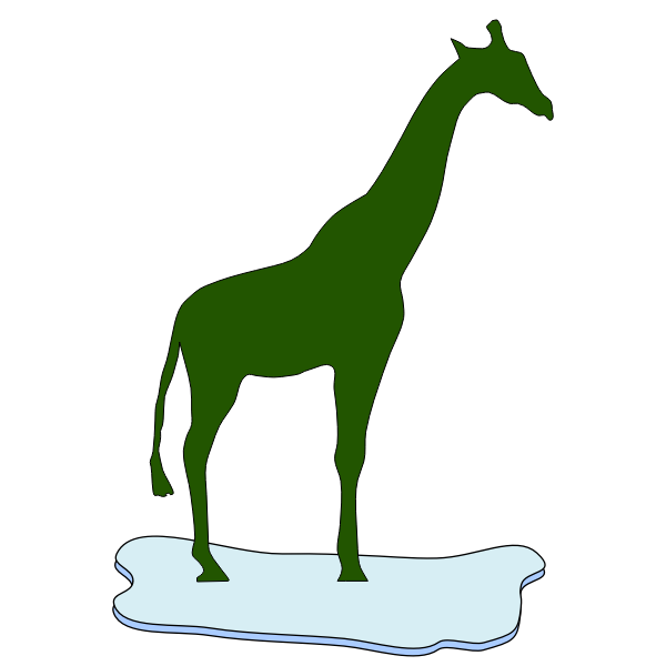 SVG giraffe on ice