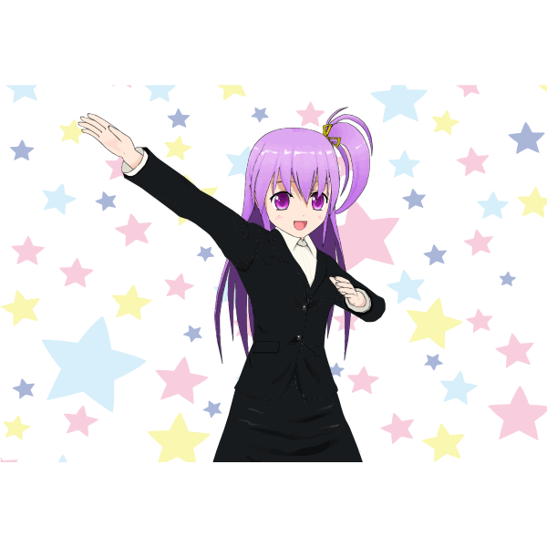 SVG Girl among stars