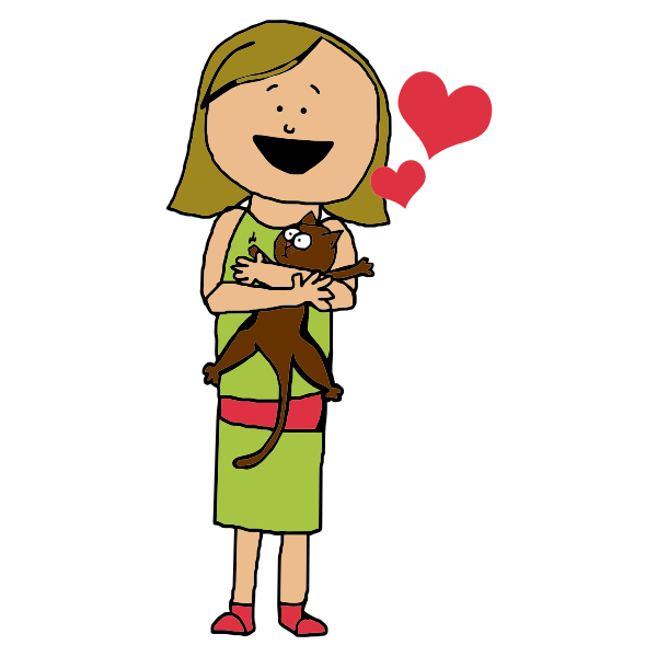 SVG Girl and cat