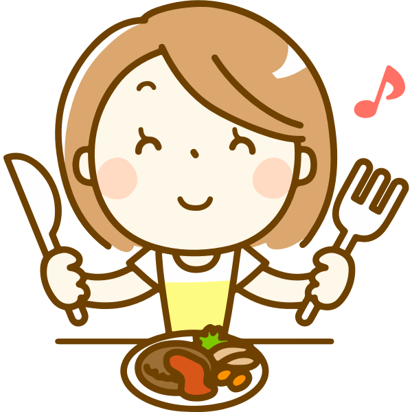 SVG Girl at lunch