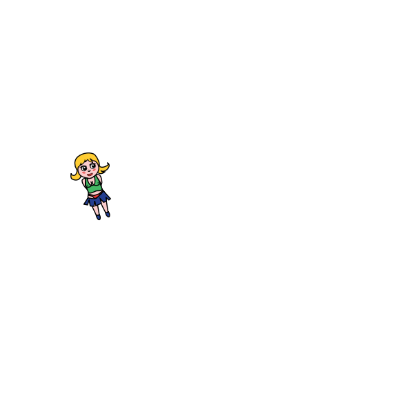 SVG Girl cartoon character