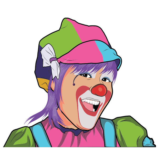 SVG Girl clown