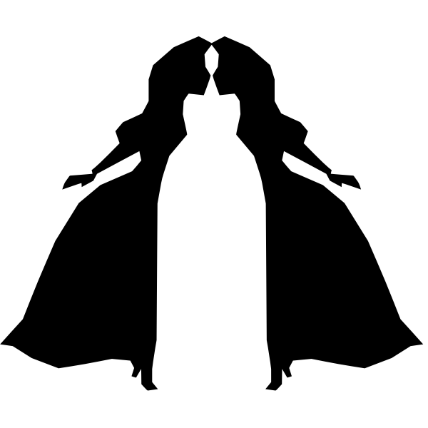 SVG Girl couple silhouette