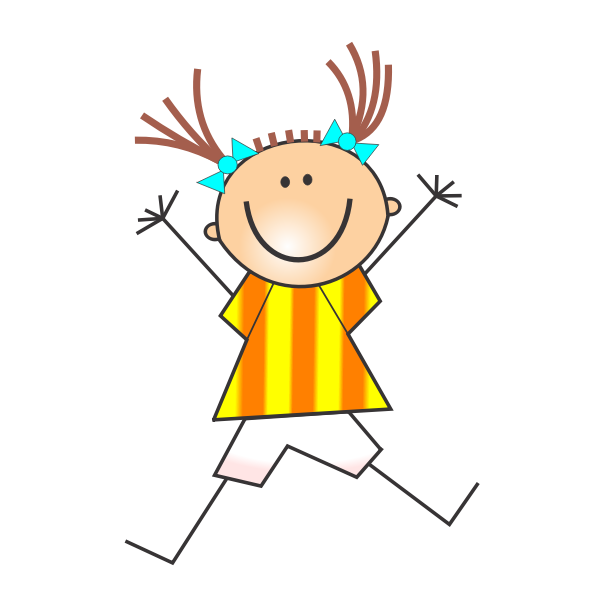 SVG Girl doing cartwheels