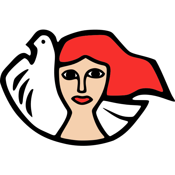 SVG girl dove peace