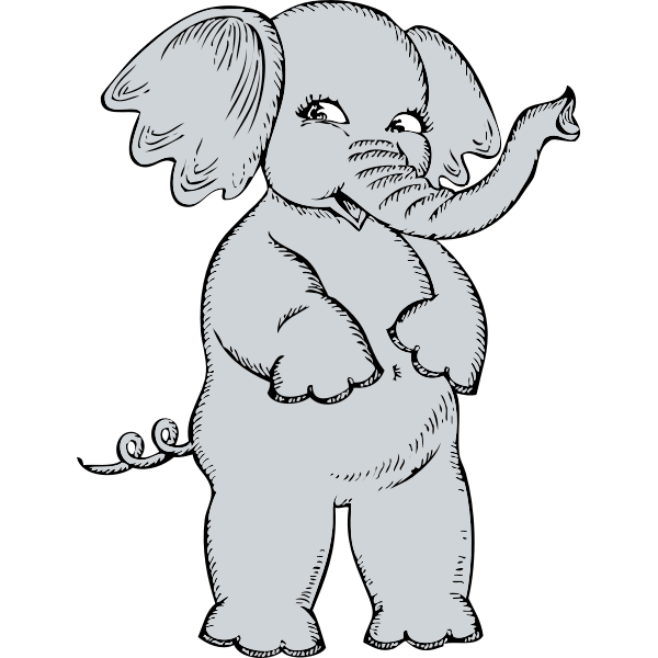 SVG girl elephant