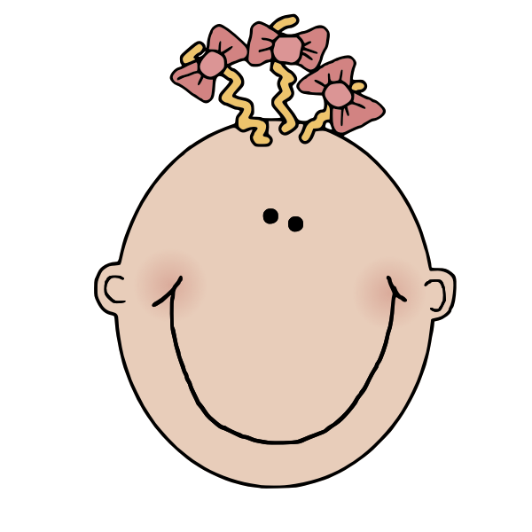 SVG Girl face caricature