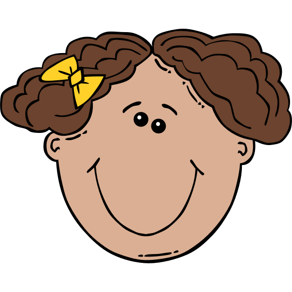 SVG Girl Face Cartoon