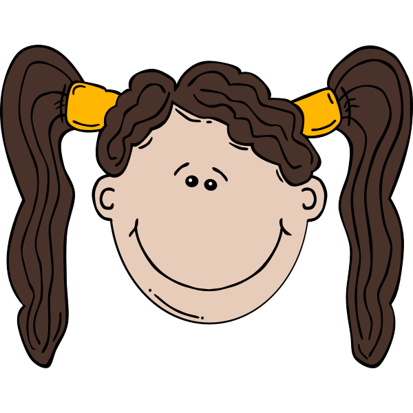 SVG Girl Face Cartoon