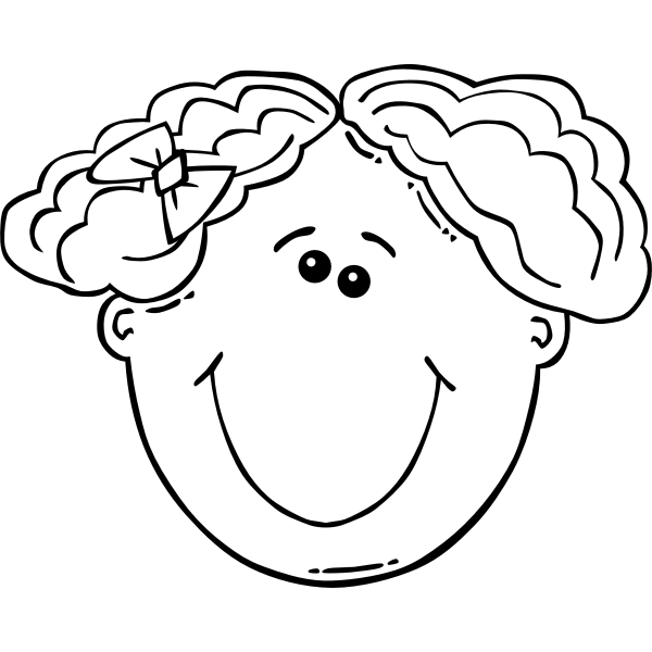 SVG Girl Face Cartoon