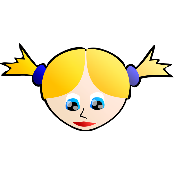 SVG Girl face vector illustration