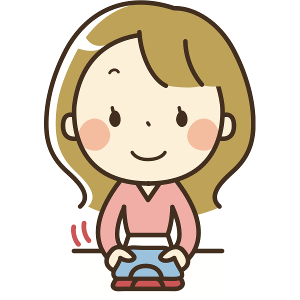 SVG Girl folding clothes
