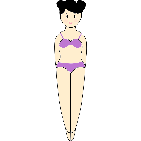 SVG Girl in a bathing suit