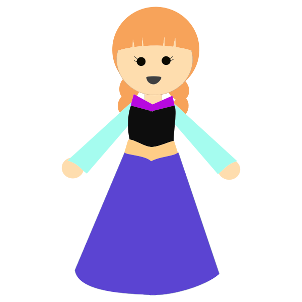 SVG Girl in a dress