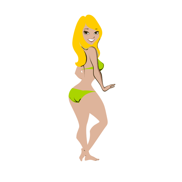 SVG Girl in a swimsuit