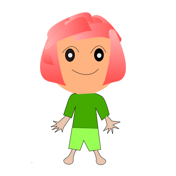 SVG Girl in green clothes vector image