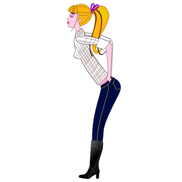 SVG Girl in jeans