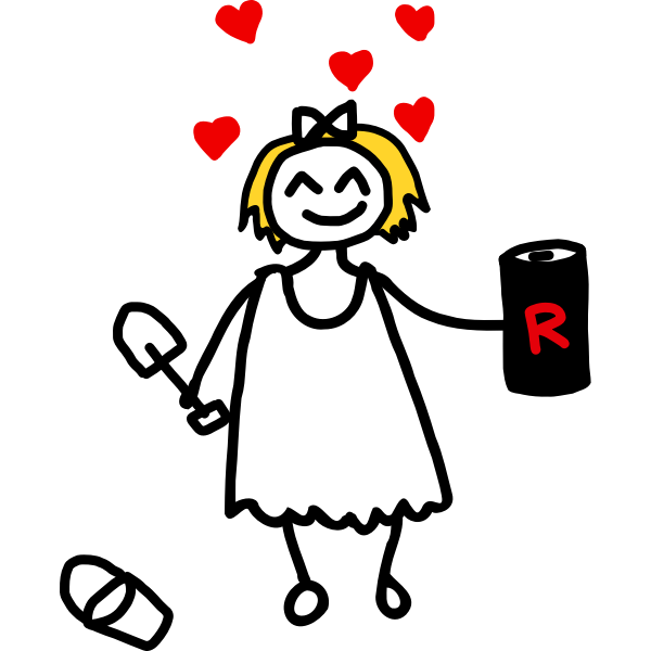 SVG Girl in love by Rones