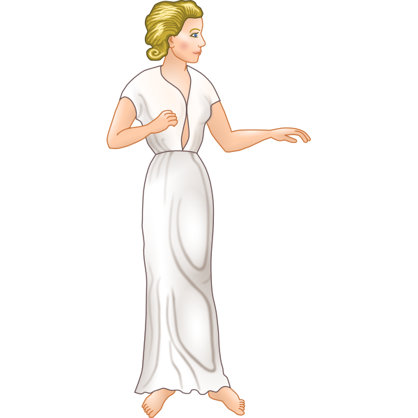 SVG Girl in nightgown