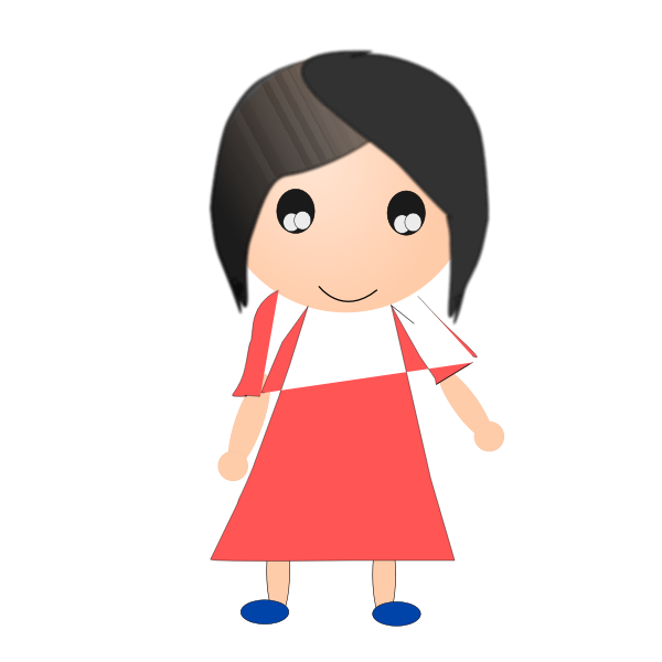 SVG Girl in red dress