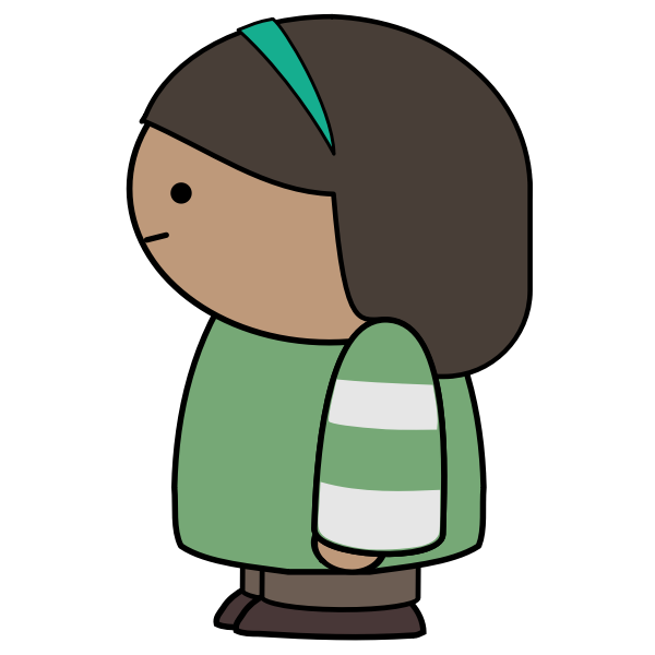 SVG Girl in stripy shirt