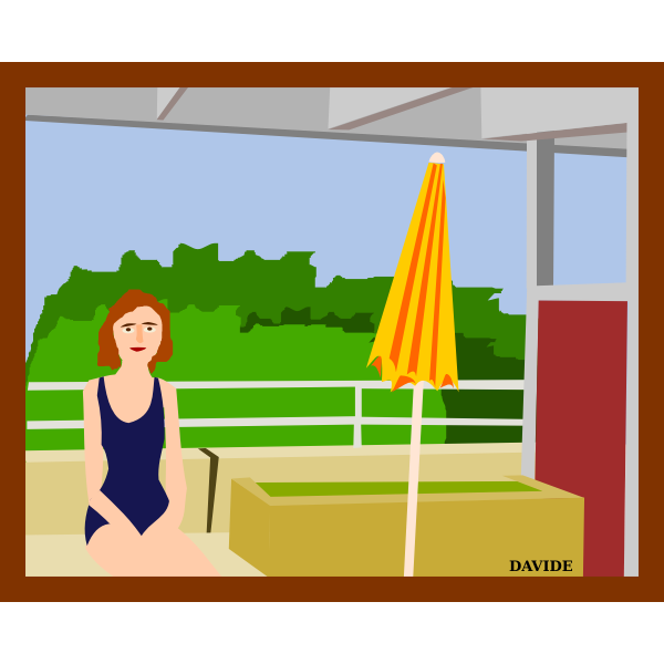 SVG Girl in swimsuite
