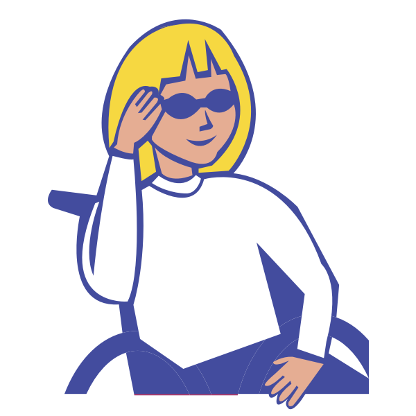 SVG Girl in Wheelchair