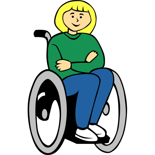 SVG Girl in wheelchair