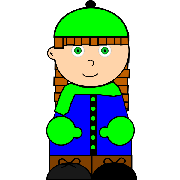 SVG Girl in winter