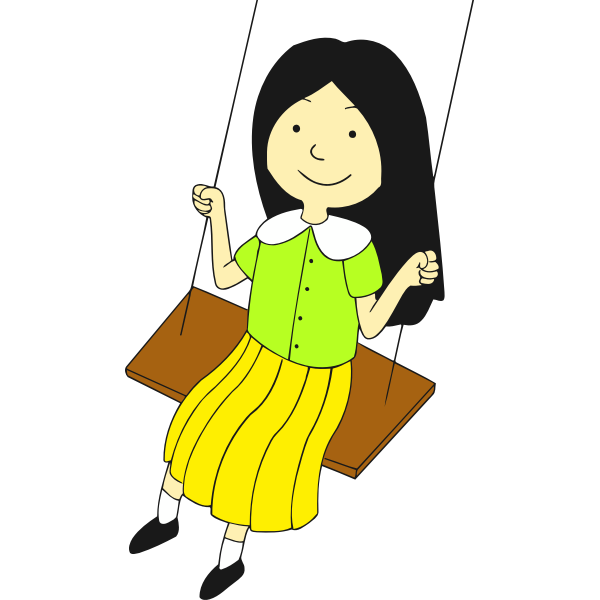 SVG Girl on a swing