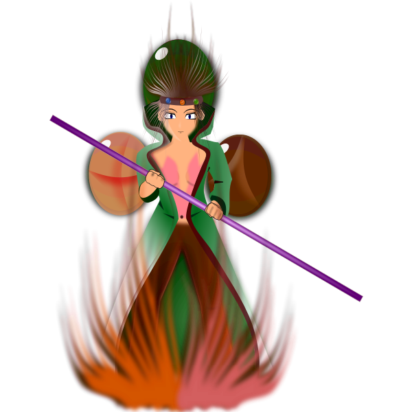 SVG Girl on fire