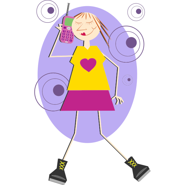 SVG Girl on phone