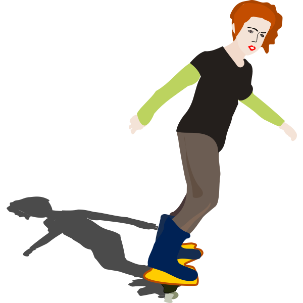 SVG Girl on skateboard