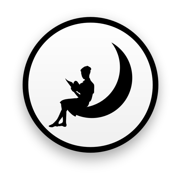 SVG Girl on the moon icon vector image