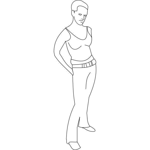 SVG Girl outline image