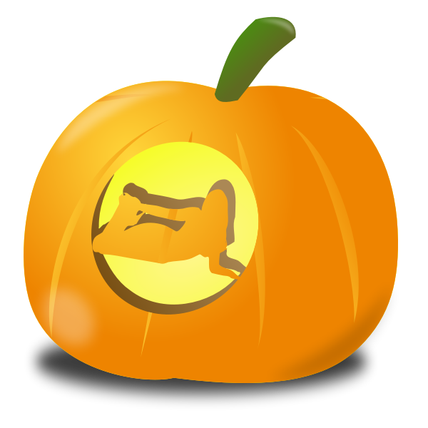SVG Girl pumpkin vector image