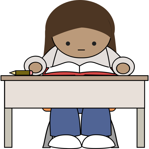 SVG Girl reading