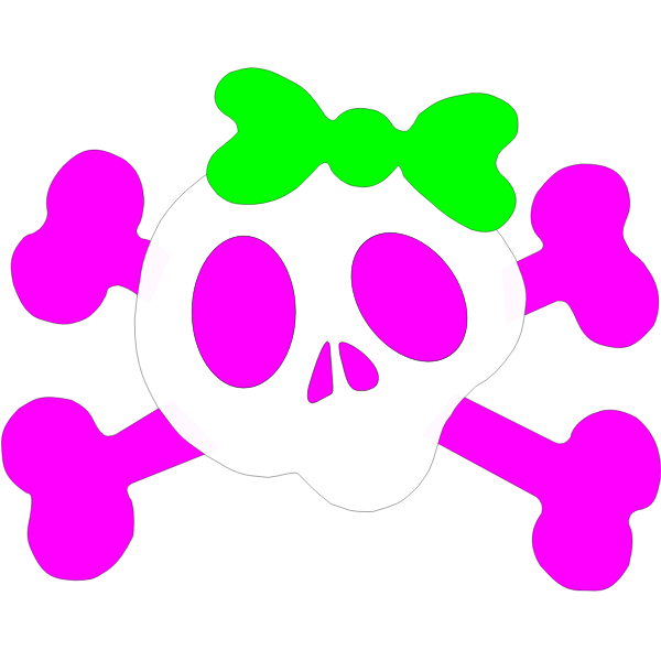 SVG Girl skull