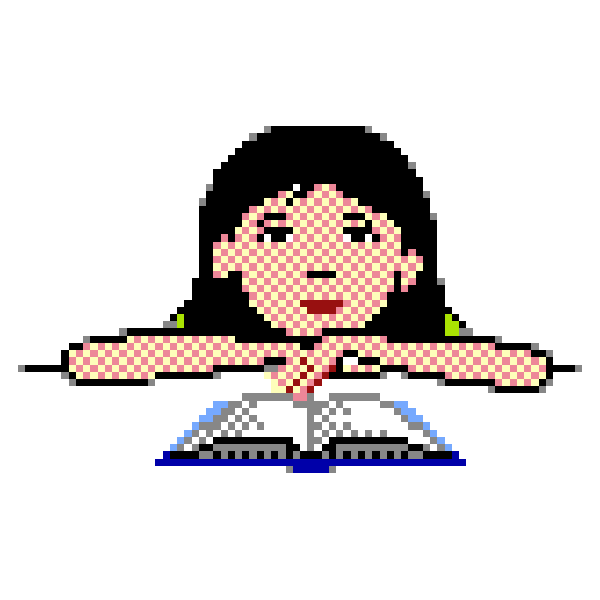 SVG Girl studying vector drawing