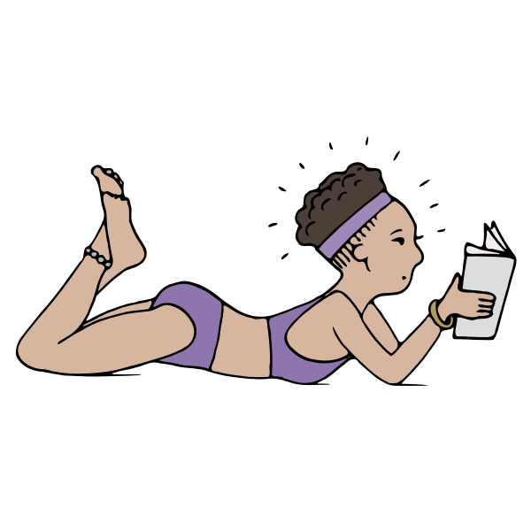 SVG Girl sunbathing
