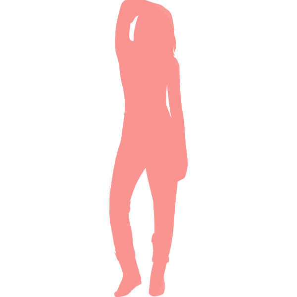 SVG Girl touching her hair